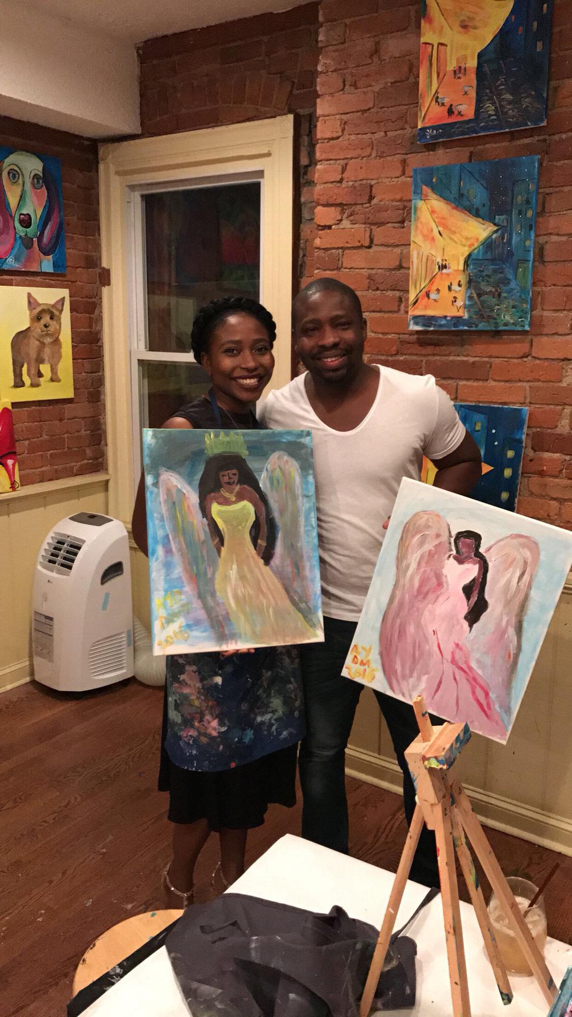 Dami obviously is a better painter lol