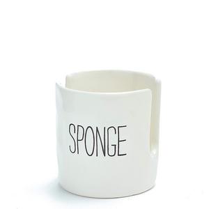 Mud Pie Kitchen Dish Sponge Holder Caddy, Off White