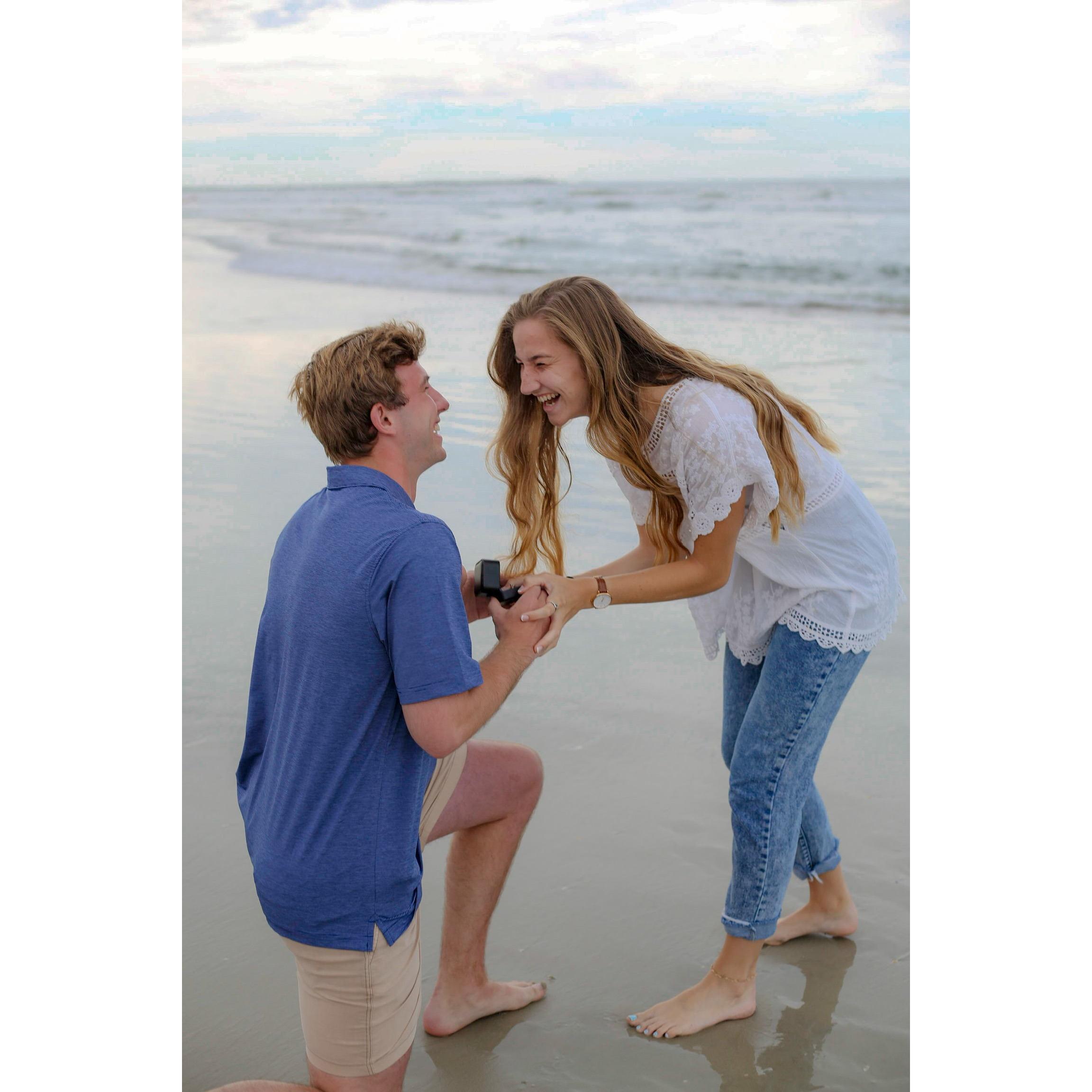 What Cierra thought was just another walk on the beach turned out to be a sweet and perfect proposal 