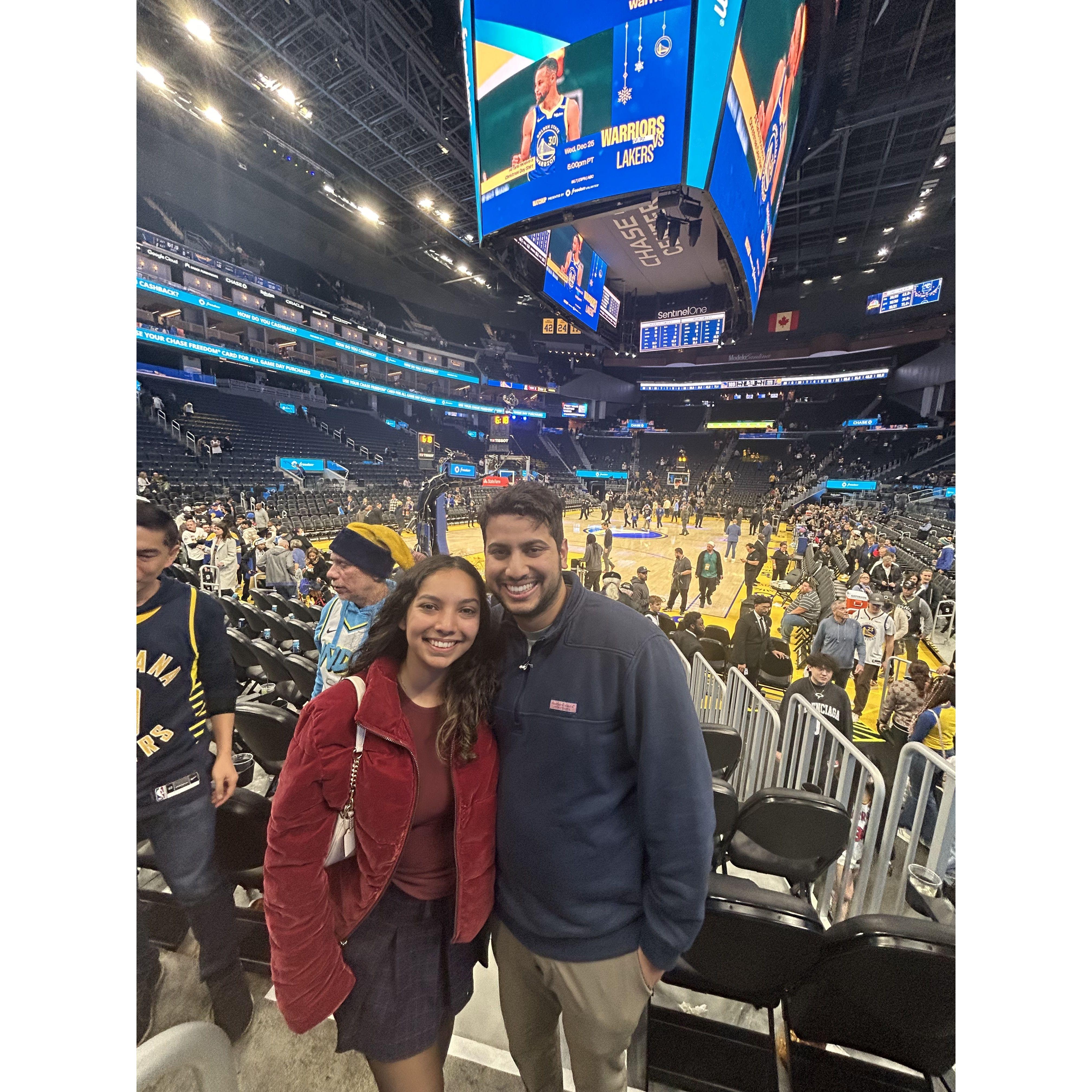 Ankit's first Warriors game