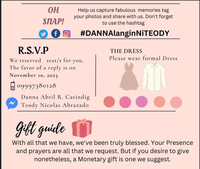 The Wedding Website of Danna Catindig and Teody Abrazado