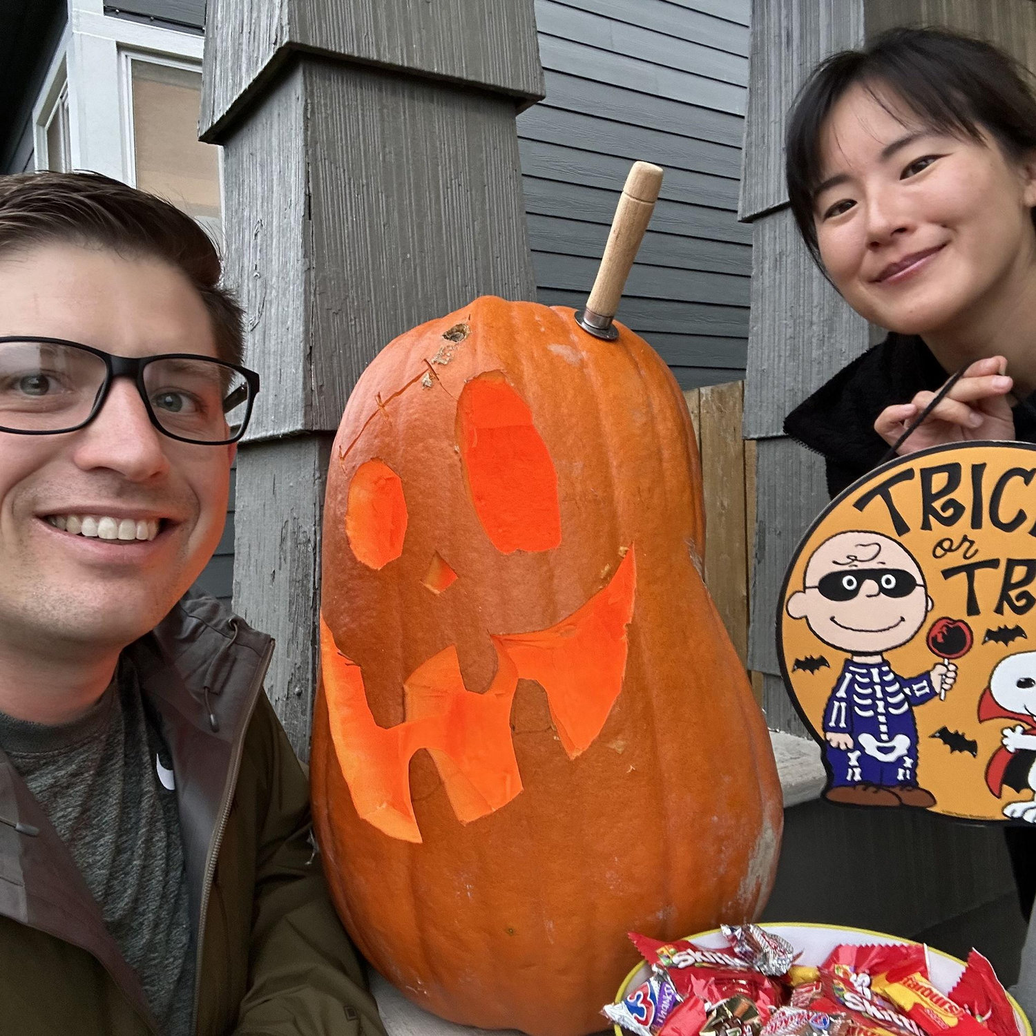Our first jack-o-lantern.