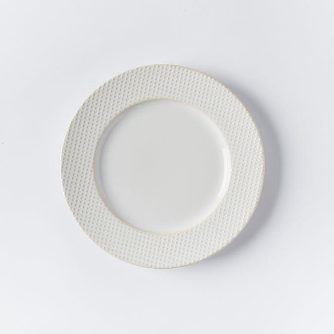 Textured Stoneware Salad Plate Set 0f 4 - Dots