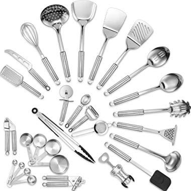 Klee Deluxe 29-Piece Heat-Resistant Stainless Steel Kitchen Utensil Set