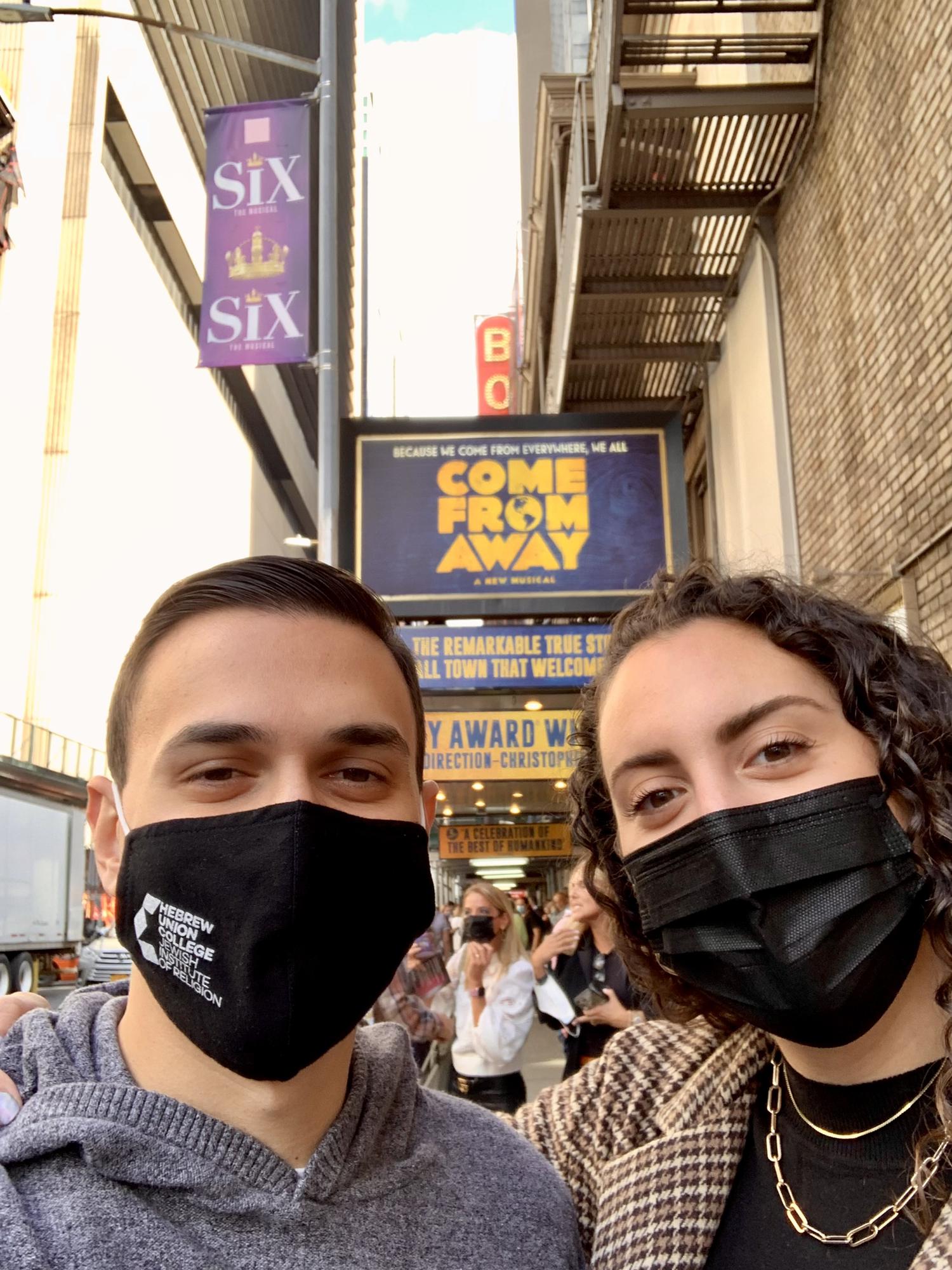 Our first Broadway show together