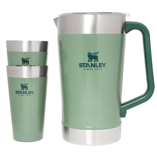 Stanley Stay-Chill Pitcher 64 oz | Cold Water, Beer, and Drink Pitcher with Lid | Large Capacity Durable Beverage Container with Handle | Insulated Stainless Steel | BPA-Free