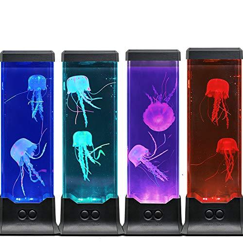 Gifts for Kids Men Women Dad Mom Electric Jellyfish Night Light Home Office Room Desk Decor Lamp for Christmas Thanks Giving Holiday Birthday