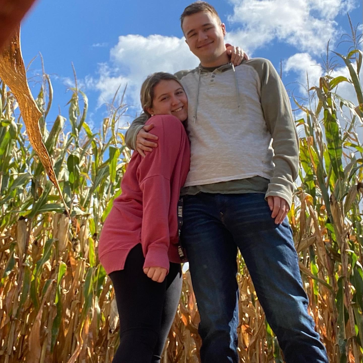 Got stuck in a corn maze at Walker Farm and decided to take a picture! Conner later gifted Jackie this picture as a paint by number canvas that Jackie has not yet completed.