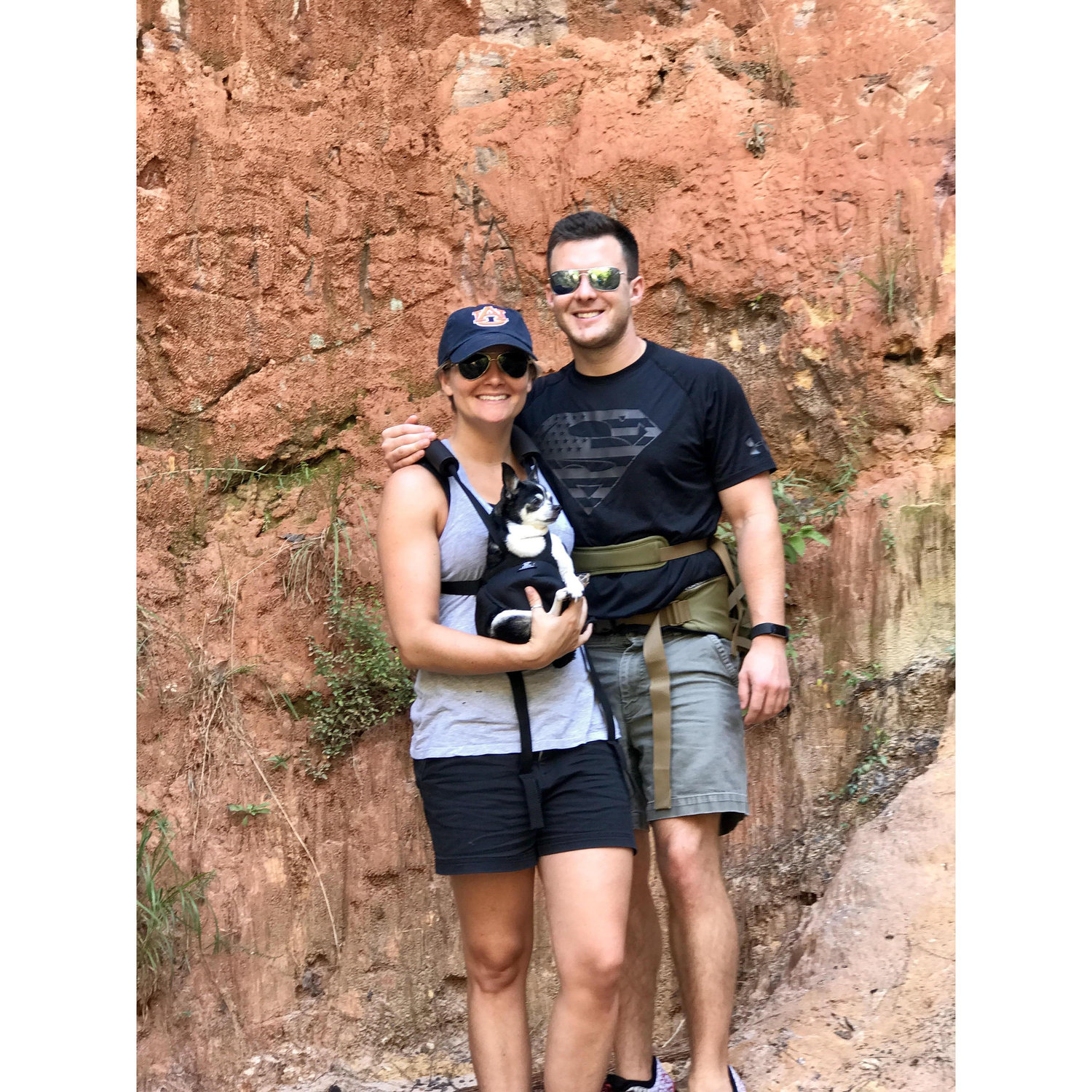 Hiking with Aunt Carrie & Uncle Jim.