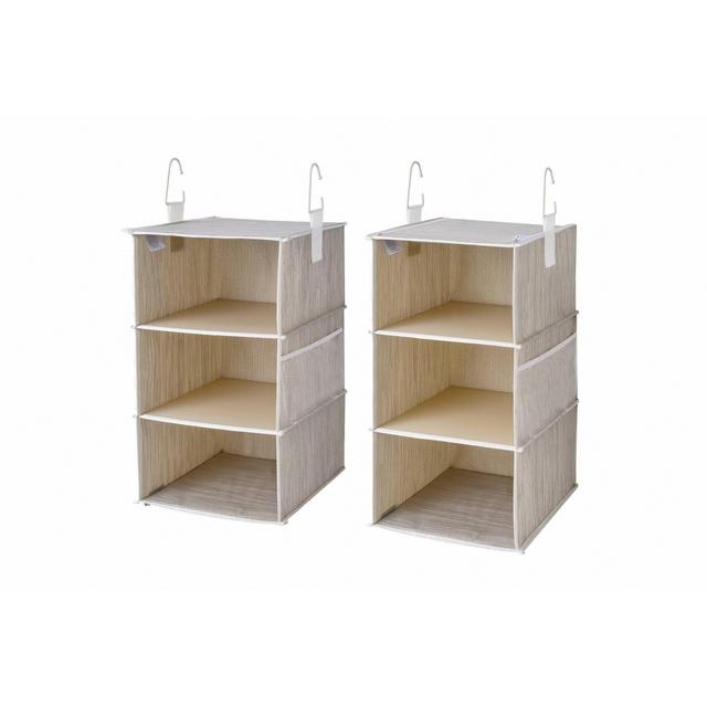 WeThinkStorage 12" x 12" x 42" Foldable 6-Shelf Hanging Closet Organizer Clay