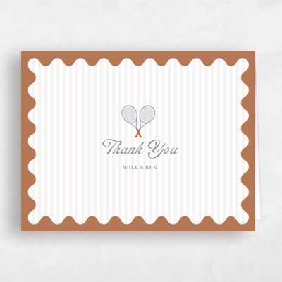 Tuscany, Brown Wedding Thank You - Marquesas Landscape