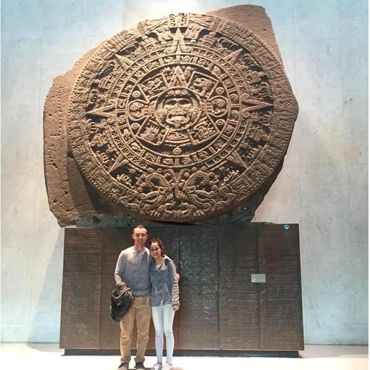 Nate's first visit to Mexico City. National Museum of Anthropology and the Aztec Calendar
La primer visita a la Ciudad de México de Nathan. Museo Nacional de Antropología y el Calendario Azteca.