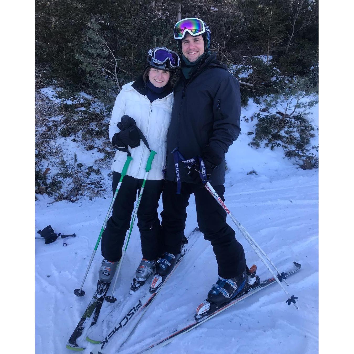 Katie's first time skiing!