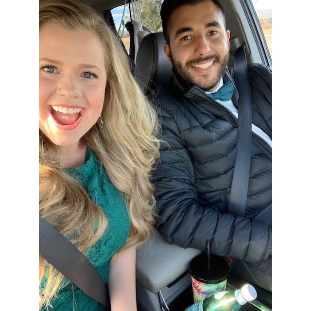 On our way to get our engagement photos taken!!