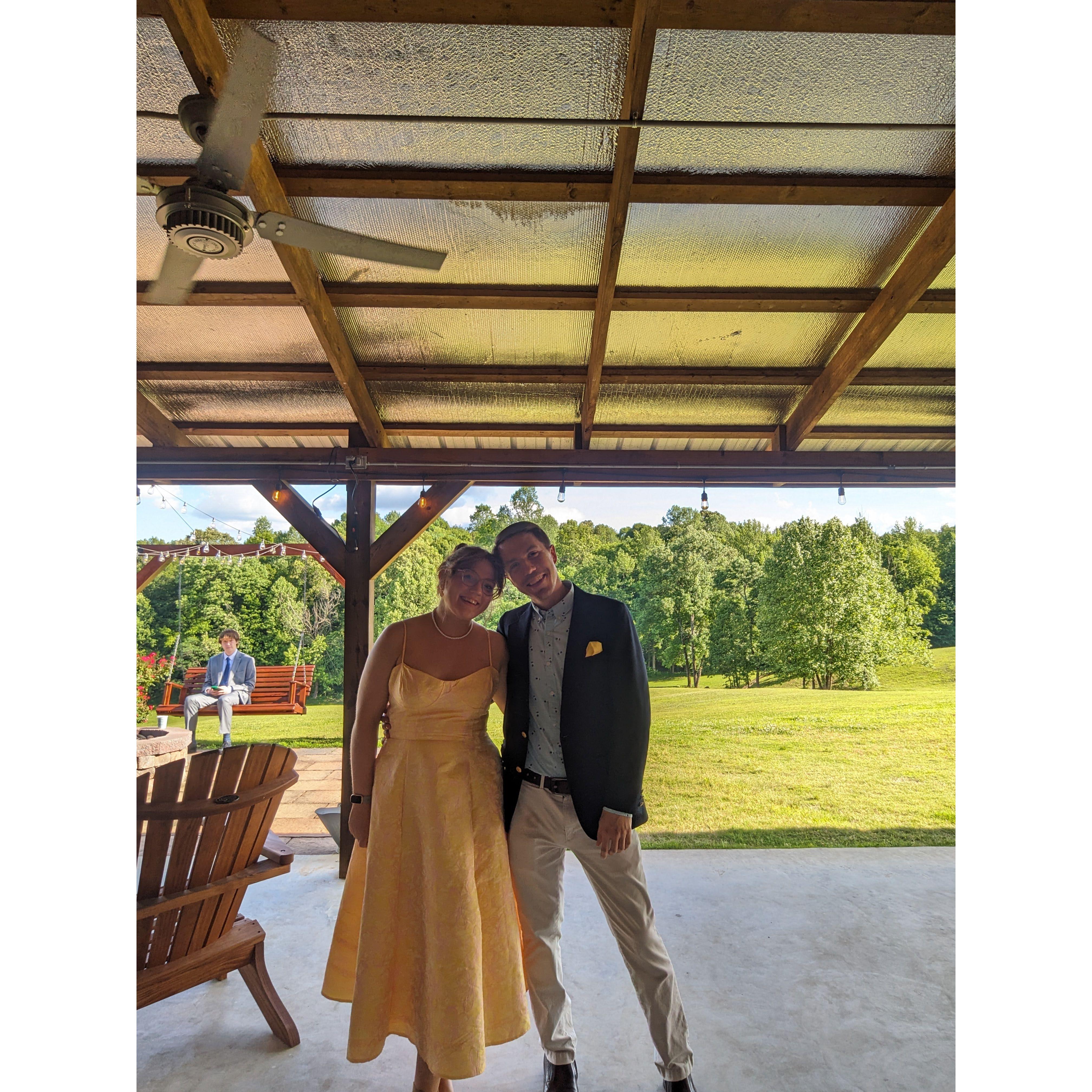 Our first wedding together