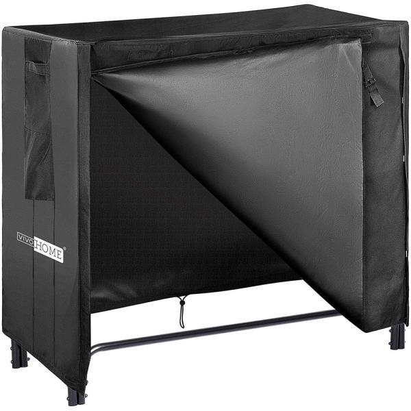 48 in. Heavy-Duty Indoor Outdoor Firewood Rack with Cover
