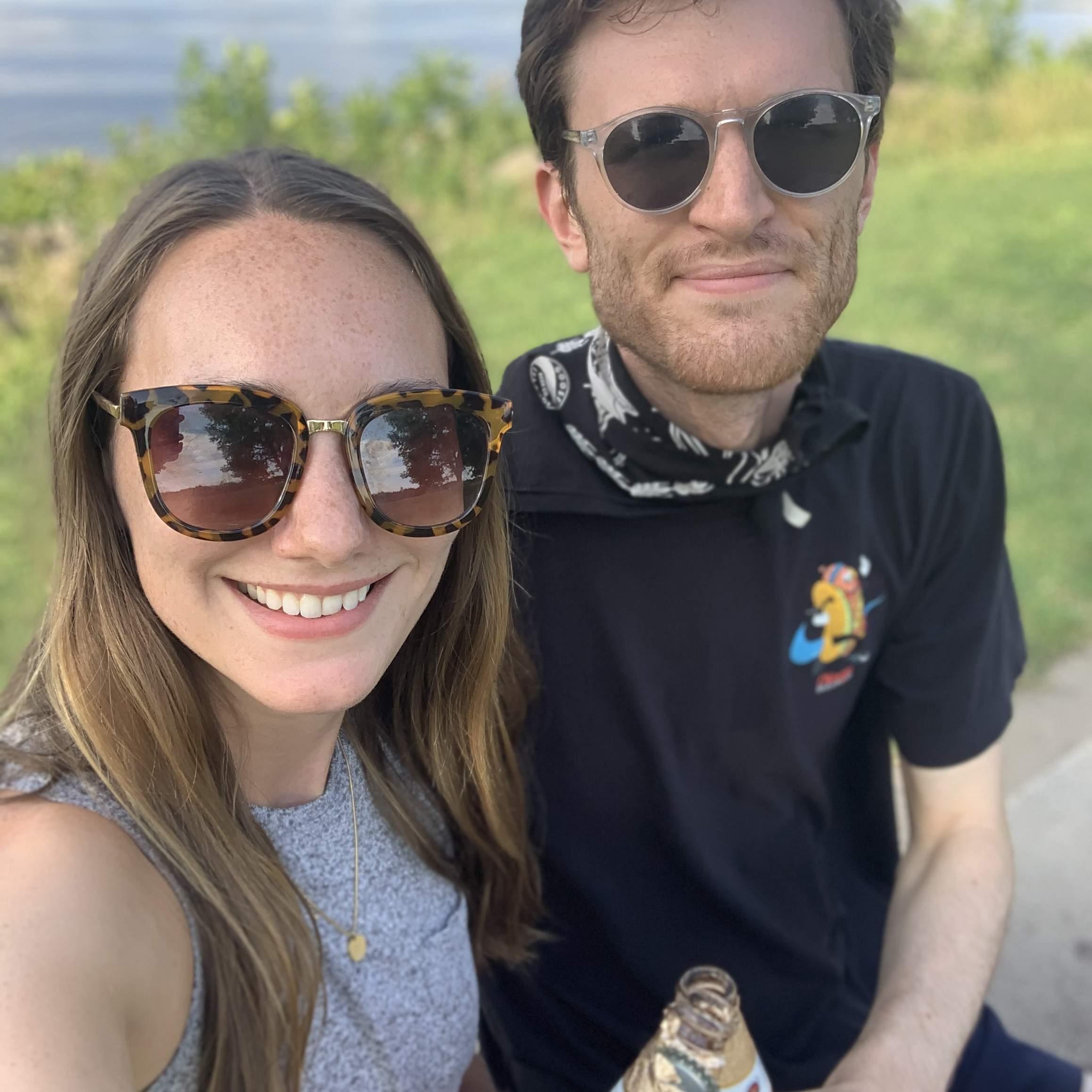 This picture is from our first long(ish) road trip together during COVID to Minnesota and the Apostle Islands.