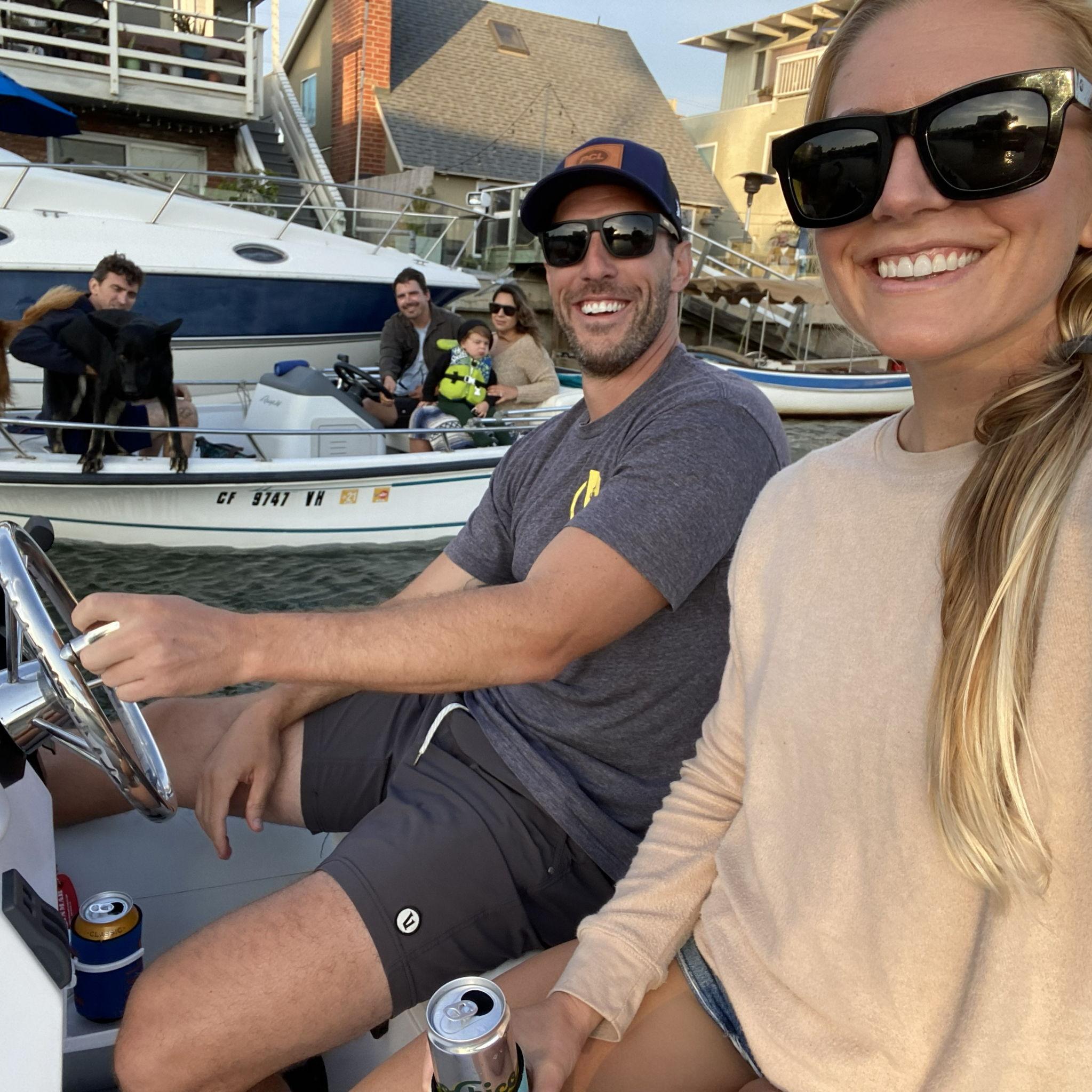 our first photo! I brought my brothers, Lo, Fin, and all our family doggies on our 2nd date!