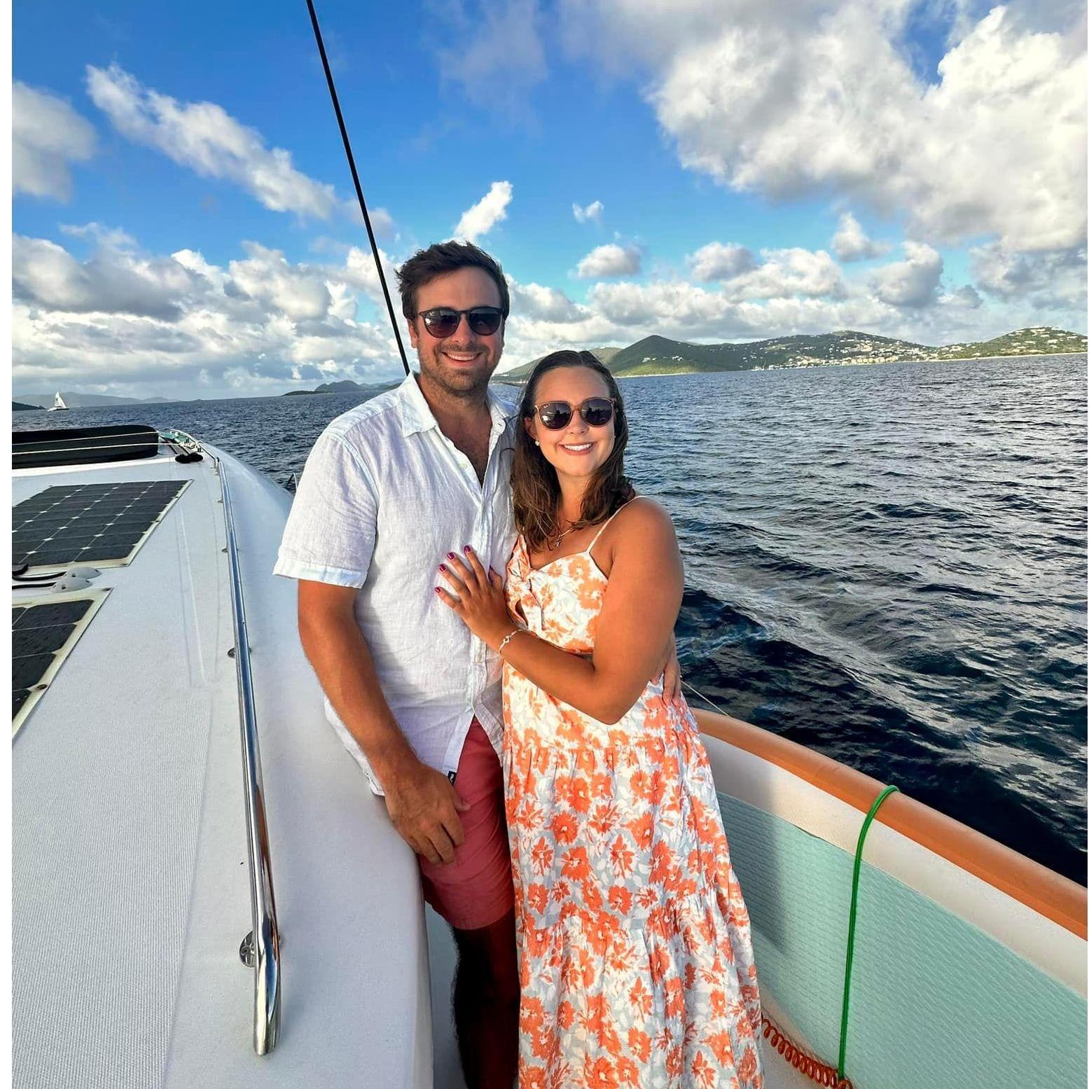 Enjoying the sunshine in St. John...little did Rachel know that Matt was buying her ring during this trip!