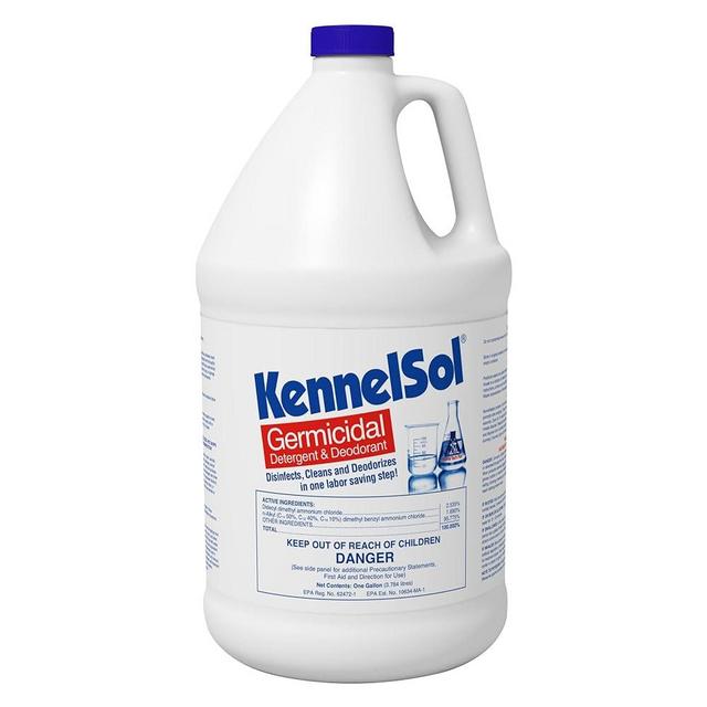 KennelSol 1-Step Kennel Cleaner - EPA Registered Liquid Concentrate Disinfectant and Deodorizer, Effective Against Bacteria and Viruses - 1 Gallon by Alpha Tech Pet