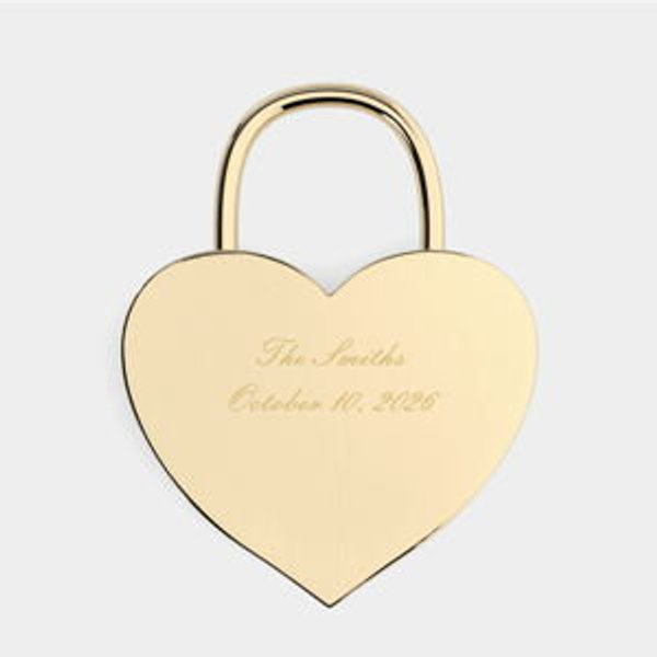 Petite Keep Heart Padlock with Engraving