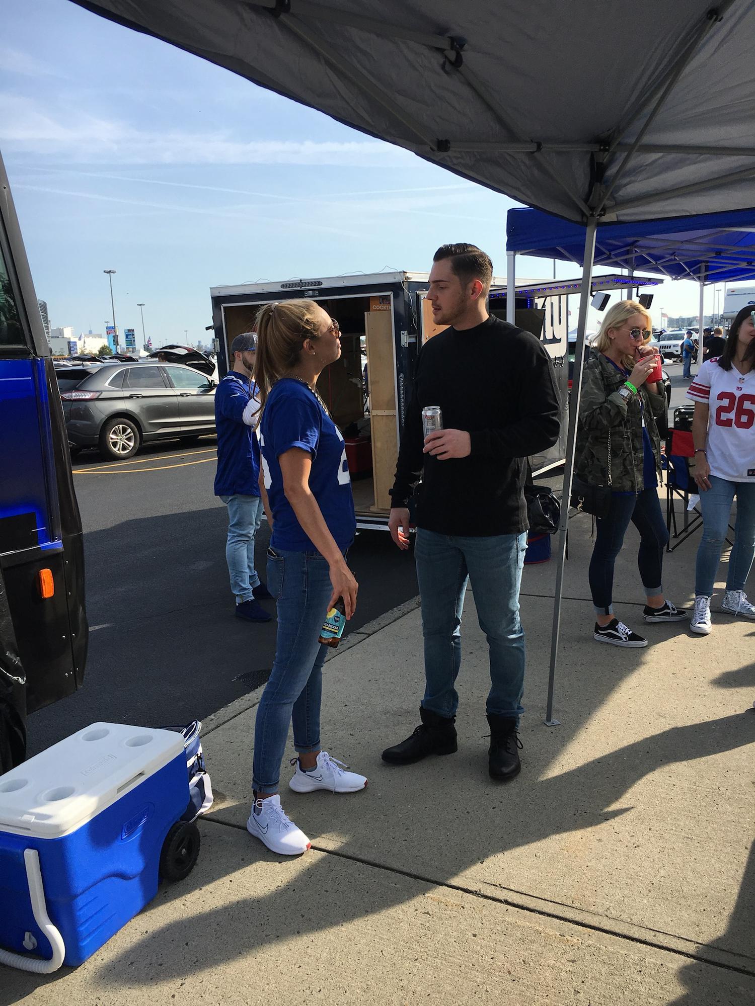 And then he showed up at the Giants game the next day.