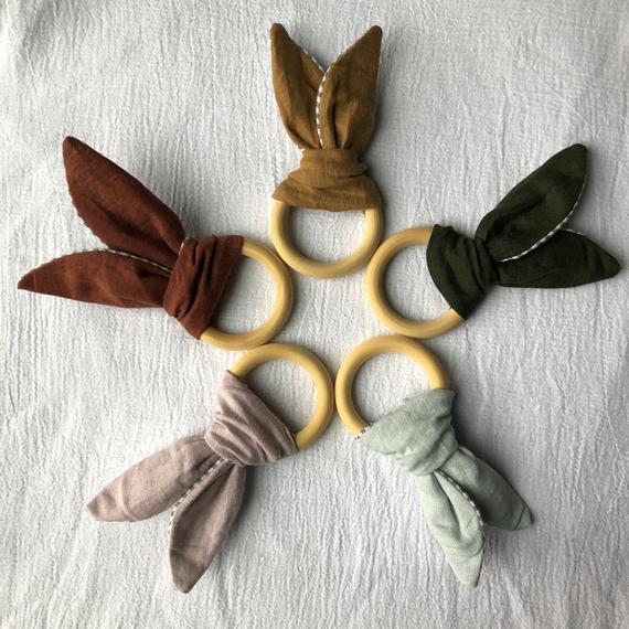 Linen Bunny Ear Teether
