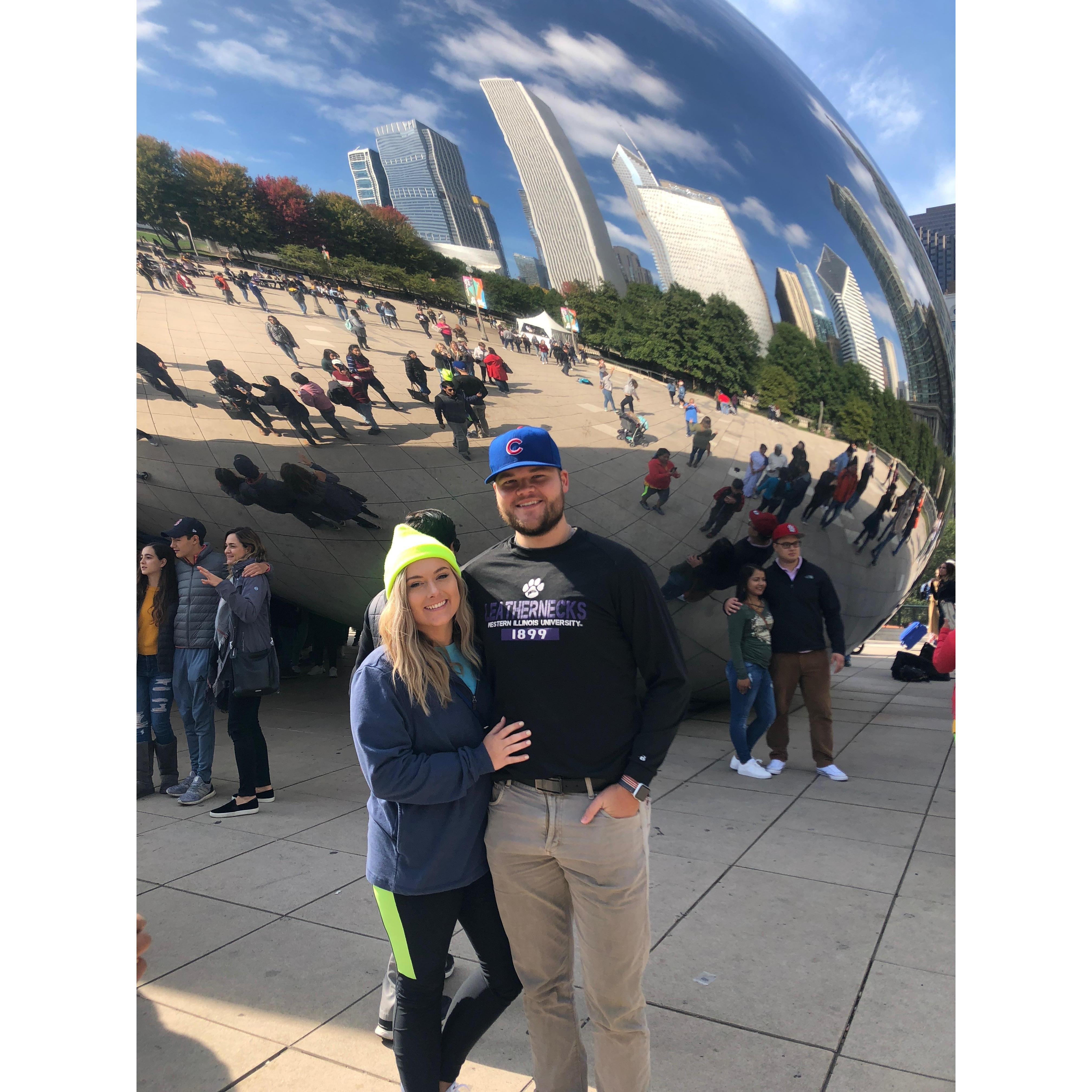 Exploring Chicago together and walking 15 miles in a day, only to end up at Giordanos to eat our weight in deep dish!