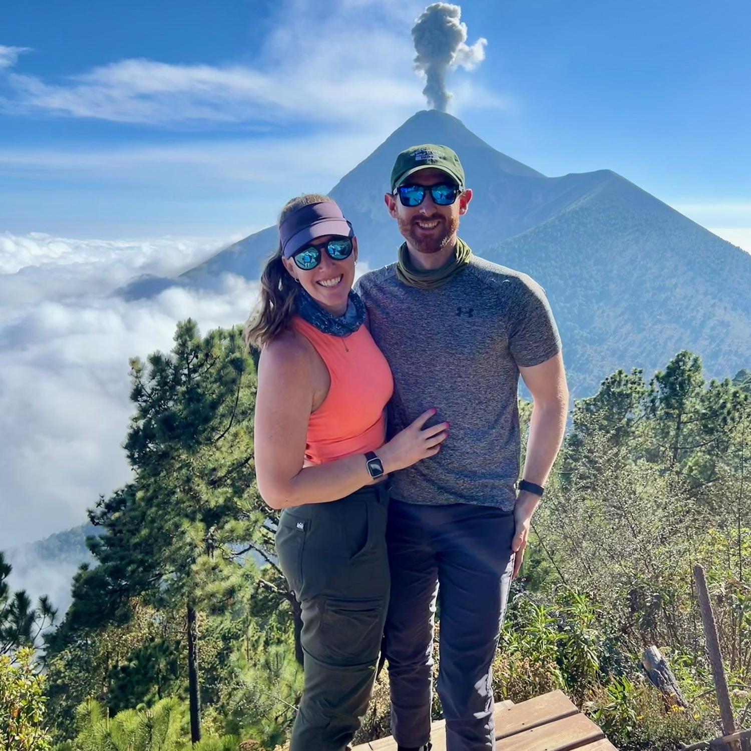 Hiked a volcano to have a view of another volcano in Guatemala