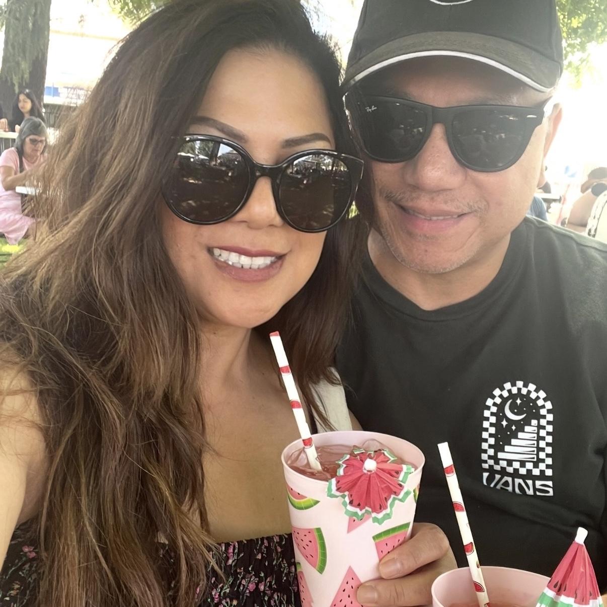 Enjoying watermelon margarita’s at the Asparagus festival. No A’s cap here😆🧢