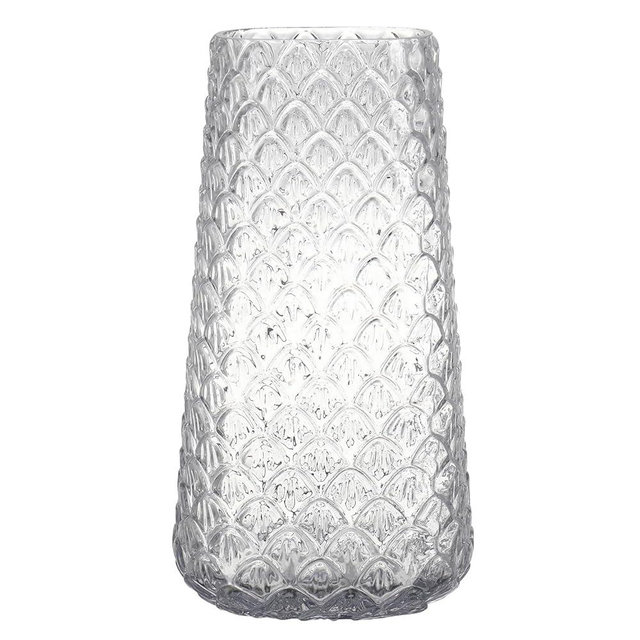 MARTAGE Glass Vase, Clear Flower Vase for Bouquet, Large Glass Vases for Flowers, Modern Vases for Living Room, Bedroom, Dining Table, Office, Kitchen, Wedding, 9 Inches