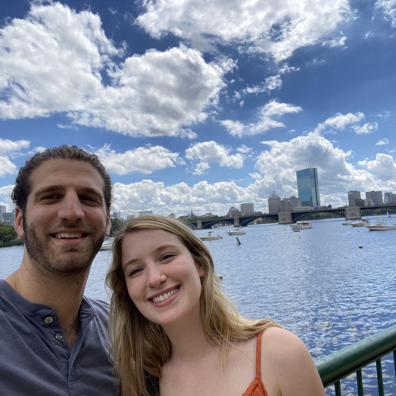 First photo together, taken in Boston