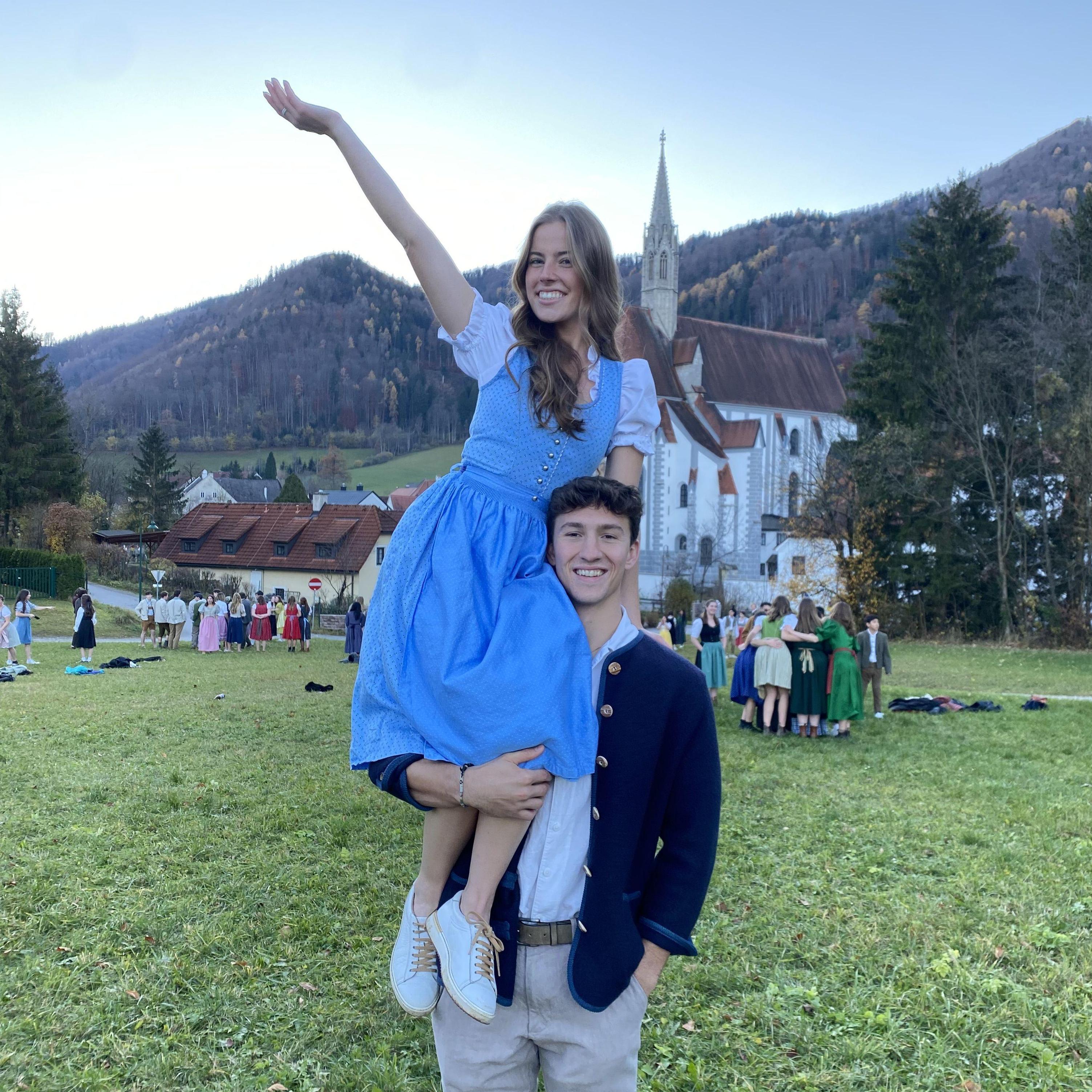 Our junior year, Jon and I both studied abroad in Austria but in opposite semesters. While it was hard to spend time apart, it was so worth it when we finally got to be together again! - Kat