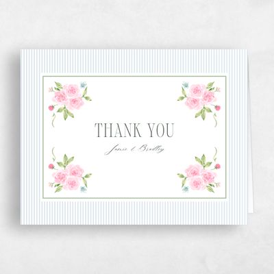 Pink Landscape Wedding Thank You - Rosa Landscape