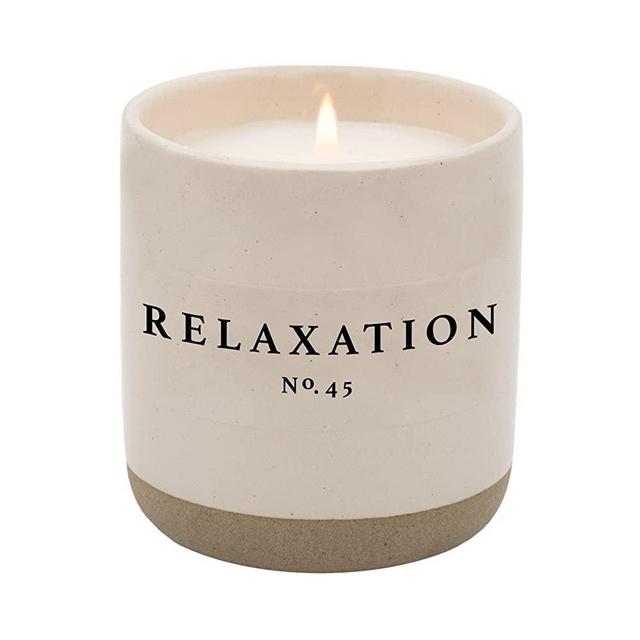 Sweet Water Decor Relaxation Soy Candle | Peppermint, Cedar, Clove, and Eucalyptus Relaxing Scented Soy Candles for Home | 12oz Stone Jar, 60+ Hour Burn Time, Made in the USA