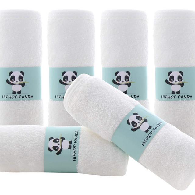 Bamboo Baby Washcloths - 2 Layer Soft Absorbent Bamboo Towel - Newborn Bath Face Towel - Natural Baby Wipes for Delicate Skin - Baby Registry as Shower( 6 Pack)