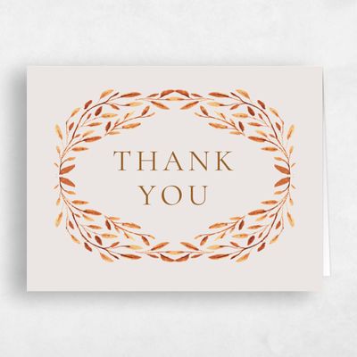 Dark Rust, Orange Wedding Thank You - Thornton Landscape