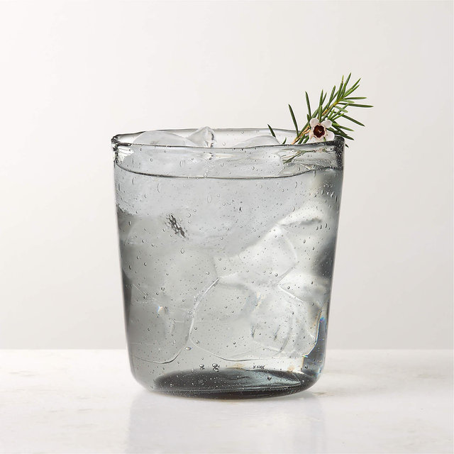 Del Mar Blue Recycled Double Old-Fashioned Glass