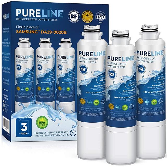 Samsung DA29-00020B Refrigerator Water Filter Replacement. Compatible Samsung Models: DA29-00020B-1, DA29-00020B, Haf-Cin/Exp, RF4267HARS, RF28HMEDBSR, RF28HFEDBSR, More Samsung Models (3 Pack)