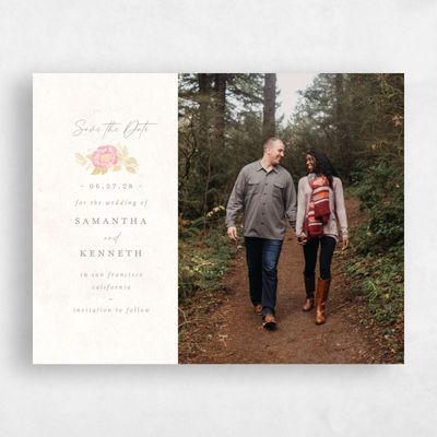 Dusty Pink Wedding Save the Date - Muriano Photo