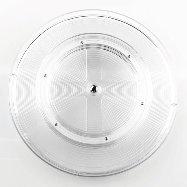 iDESIGN Recycled Plastic Lazy Susan Turntable Organizer The Linus Collection Clear: 11" Kitchen Storage, Hand Wash