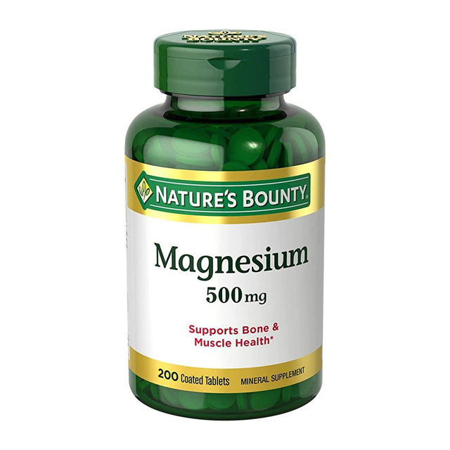 Nature’s Bounty Magnesium, Bone and Muscle Health, Tablets, 500 Mg, 200 Ct