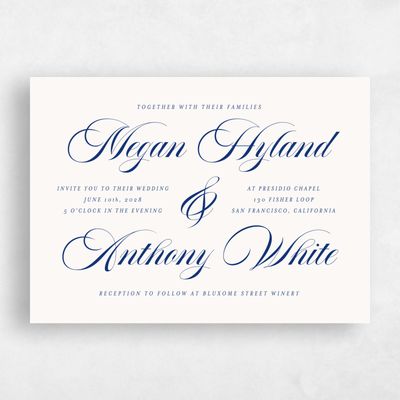 Beige Wedding Invitation - Jessenia Landscape