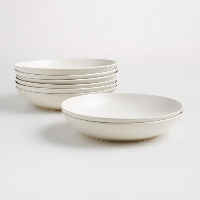 Craft 10" Linen Low Bowls, Set of 8