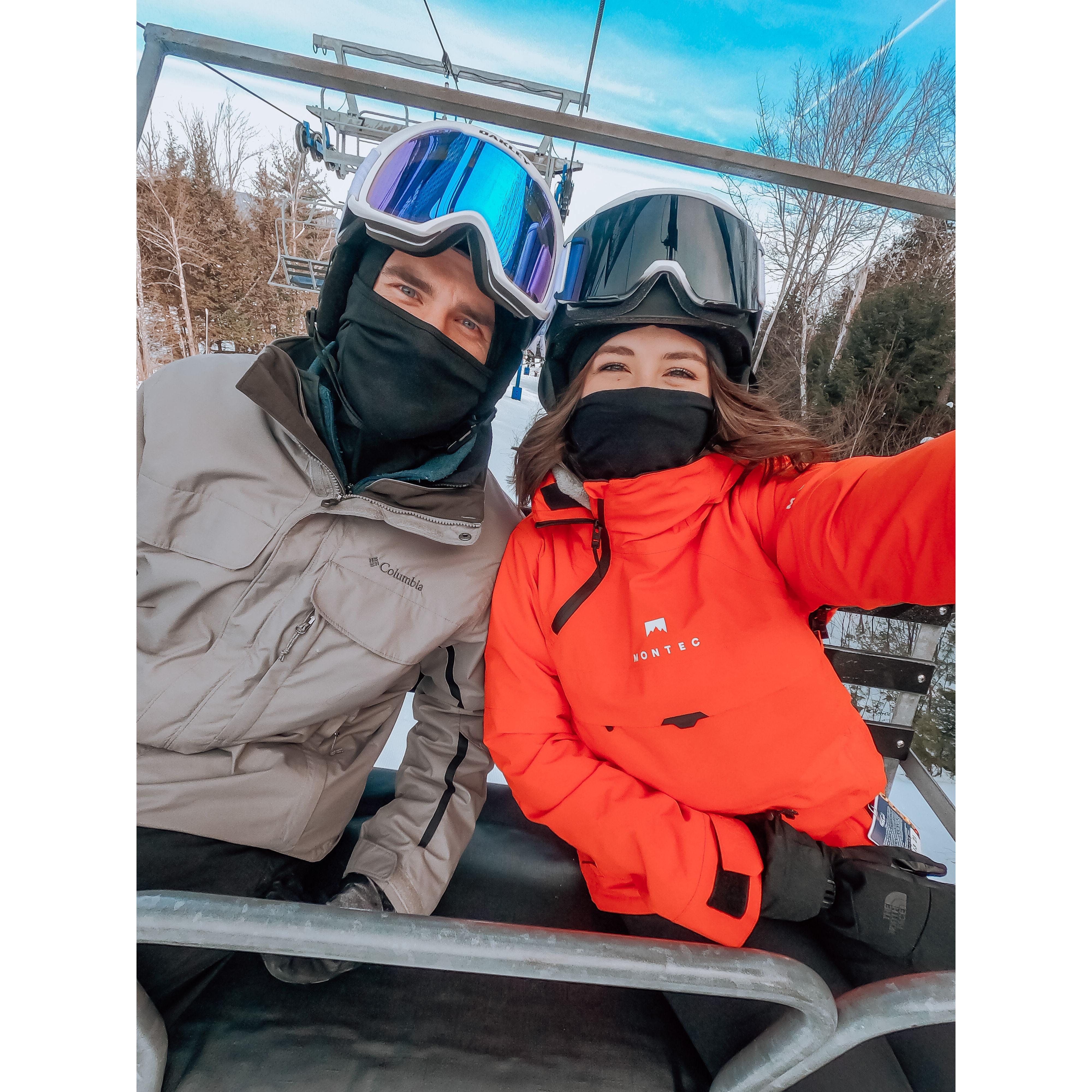Something we both love to do in the winter - 🏂