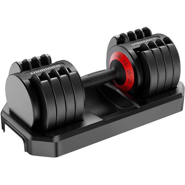 44 lbs Adjustable Dumbbell with Fast Automatic Adjustable Weights for Body Workout Home Gym