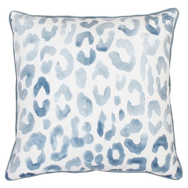 Thro by Marlo Lorenz 20x20 Miron Cheetah Velvet Throw Pillow, Arizona Blue