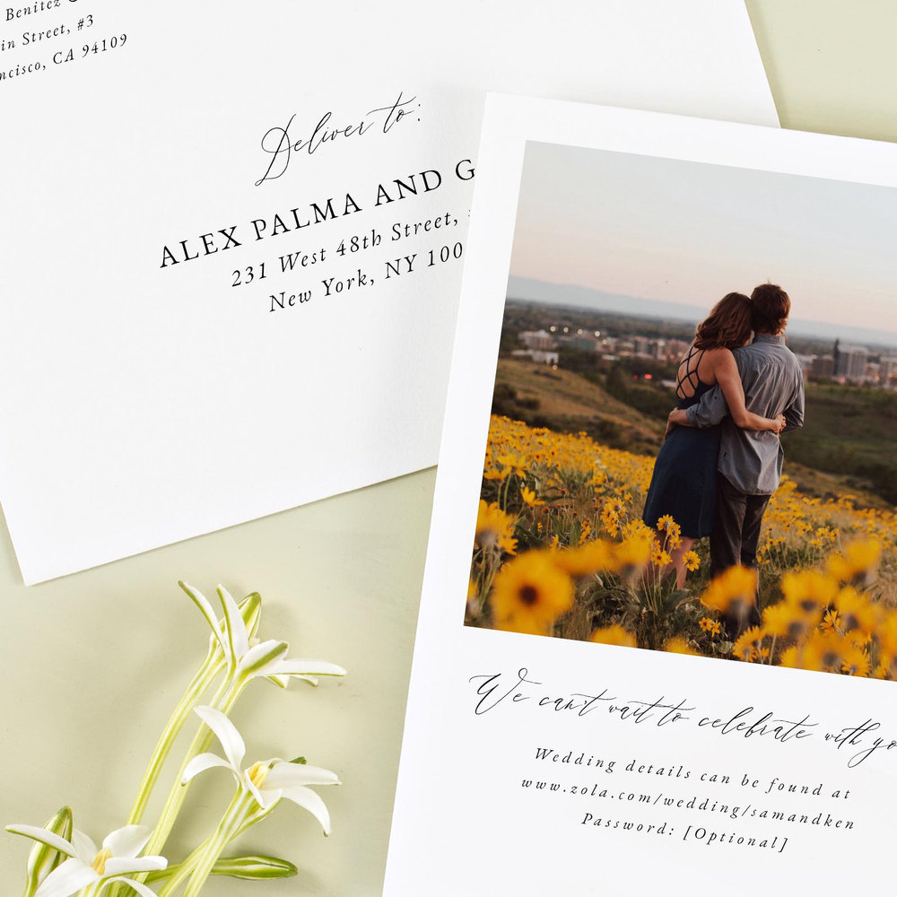 Alder Wheat | Camel | Zola Wedding Invitations