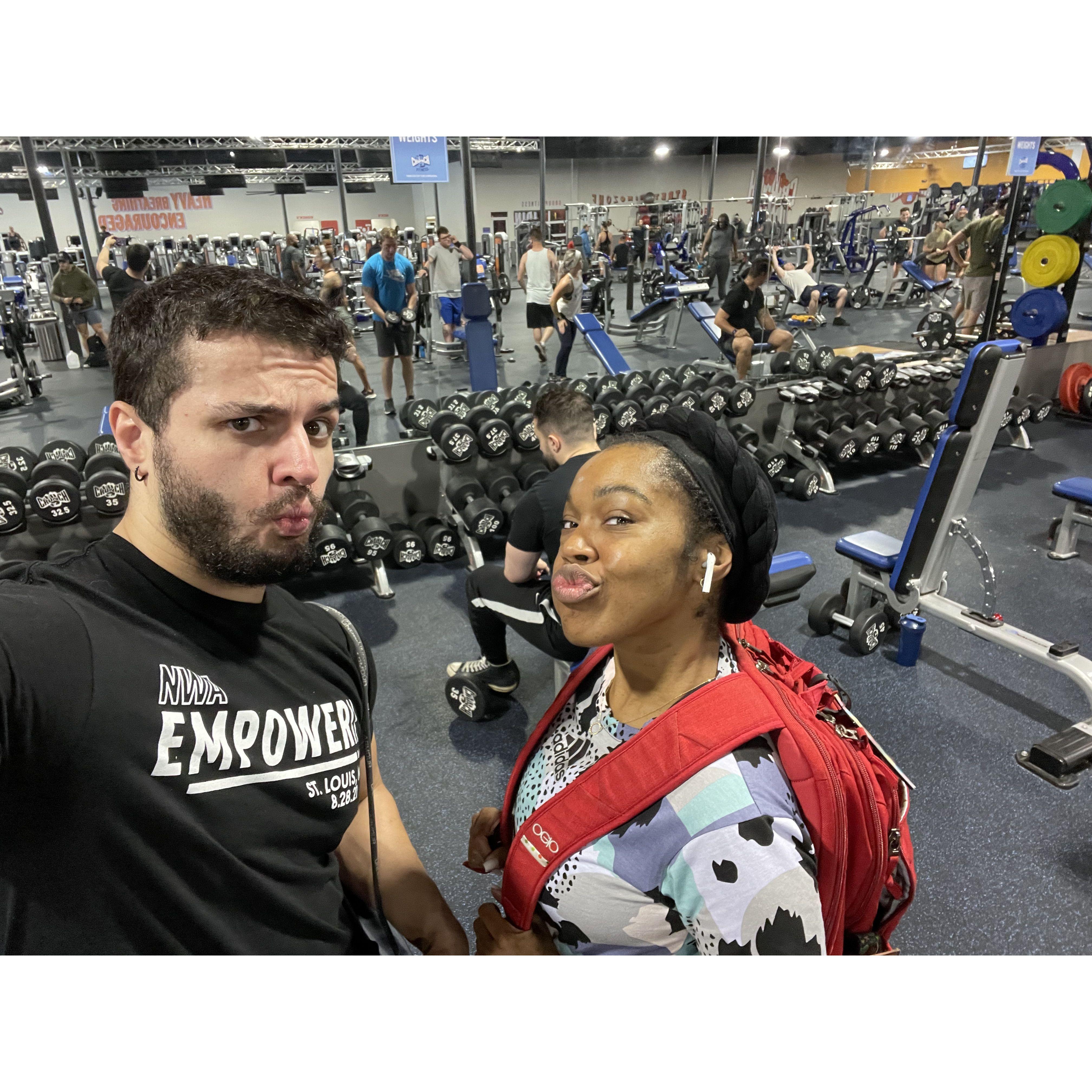 Working (out) hard together. (Enrico, we see you!!!!)