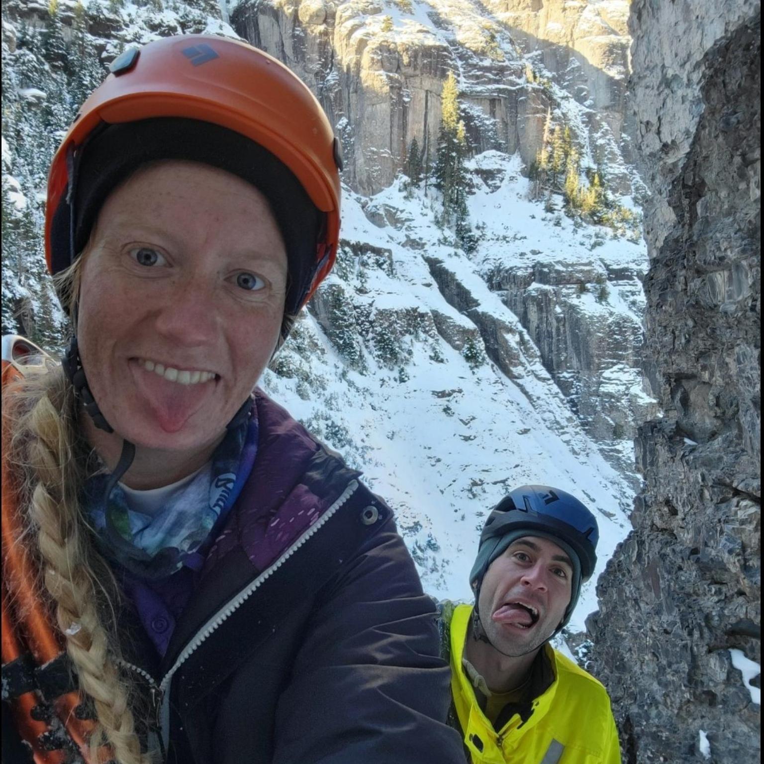 Ice climbing in Ouray CO